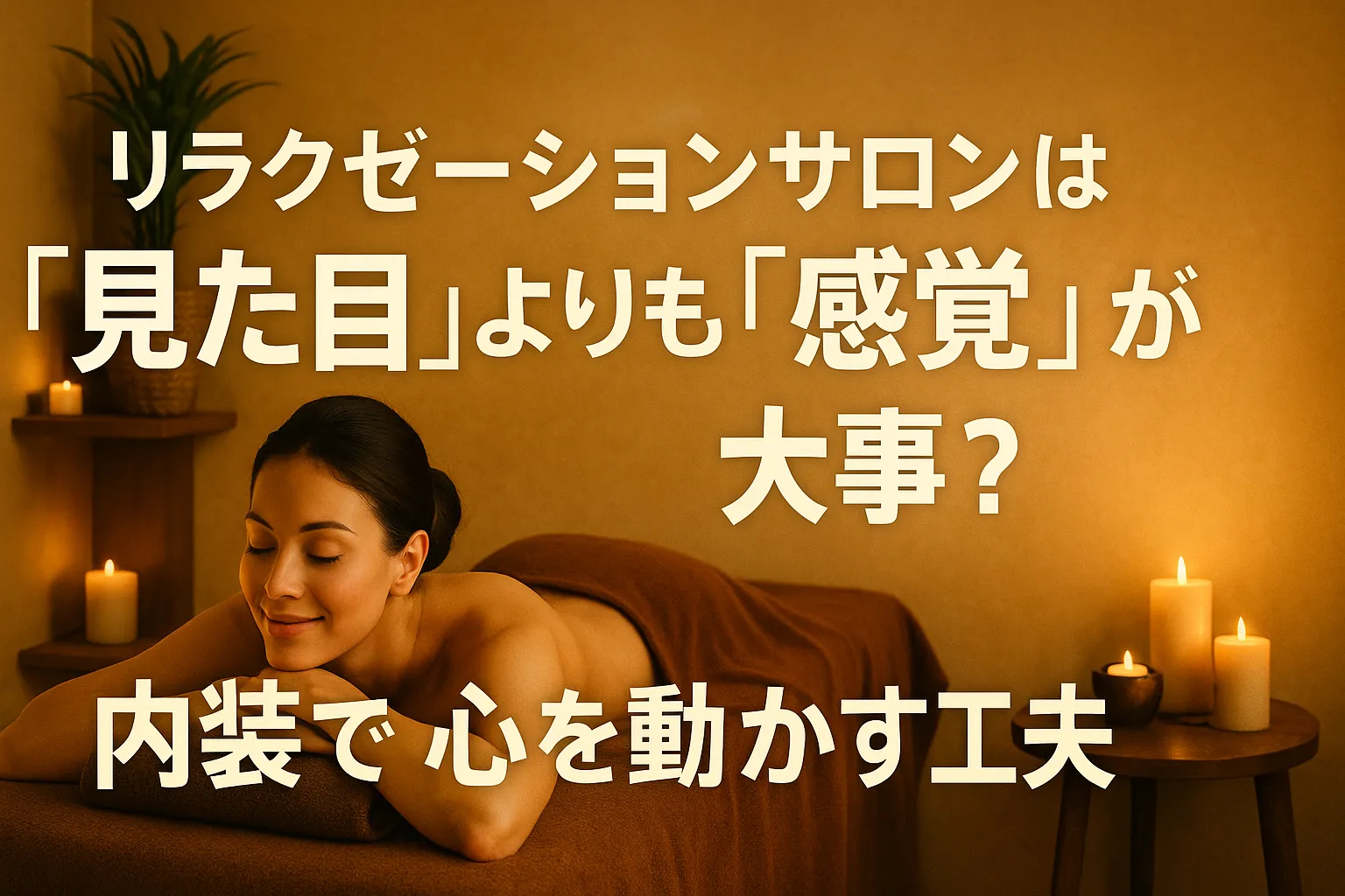 リラクゼーションサロンは「見た目」よりも「感覚」が大事？内装で心を動かす工夫