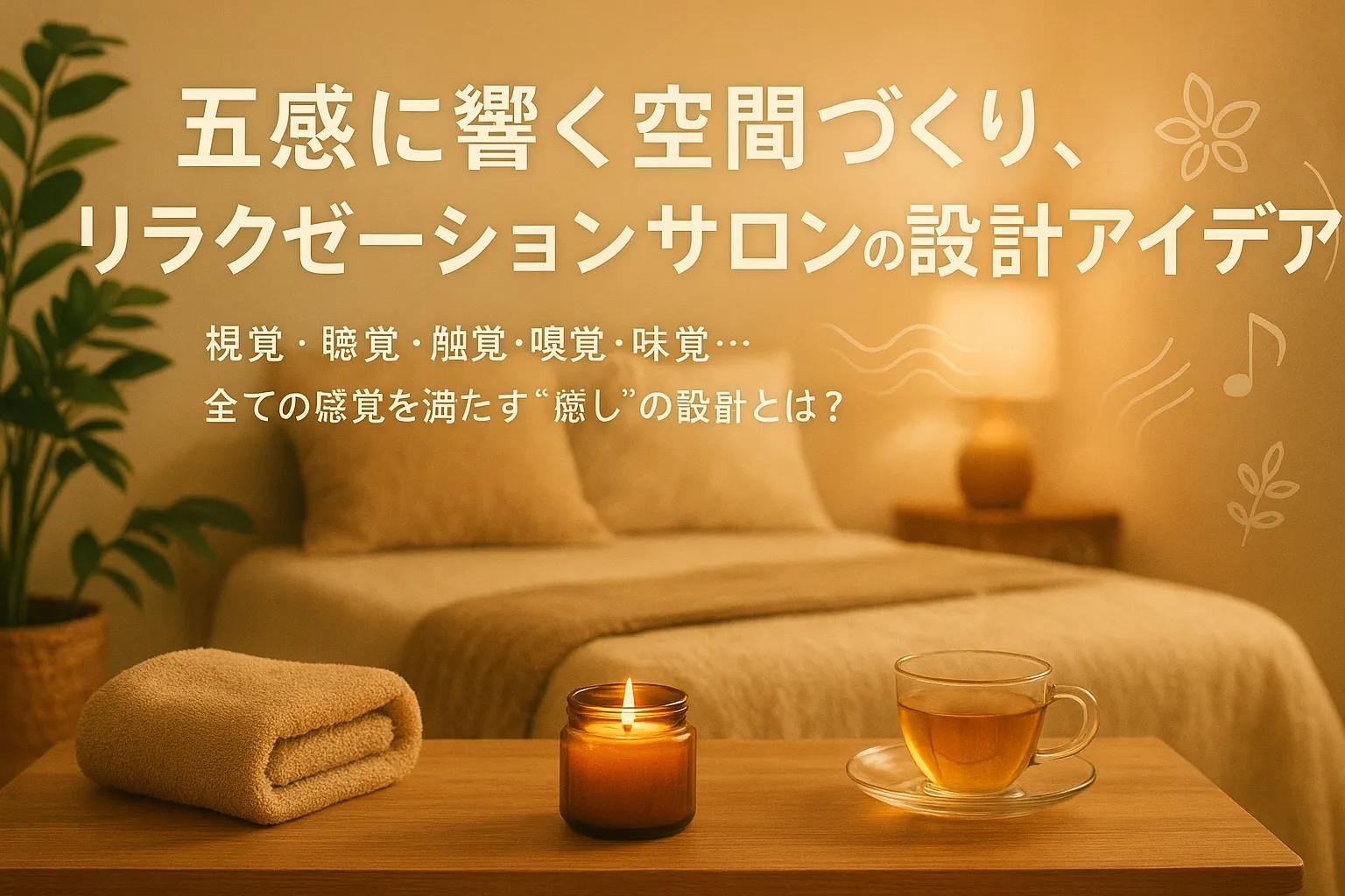 五感に響く空間づくり、リラクゼーションサロンの設計アイデア