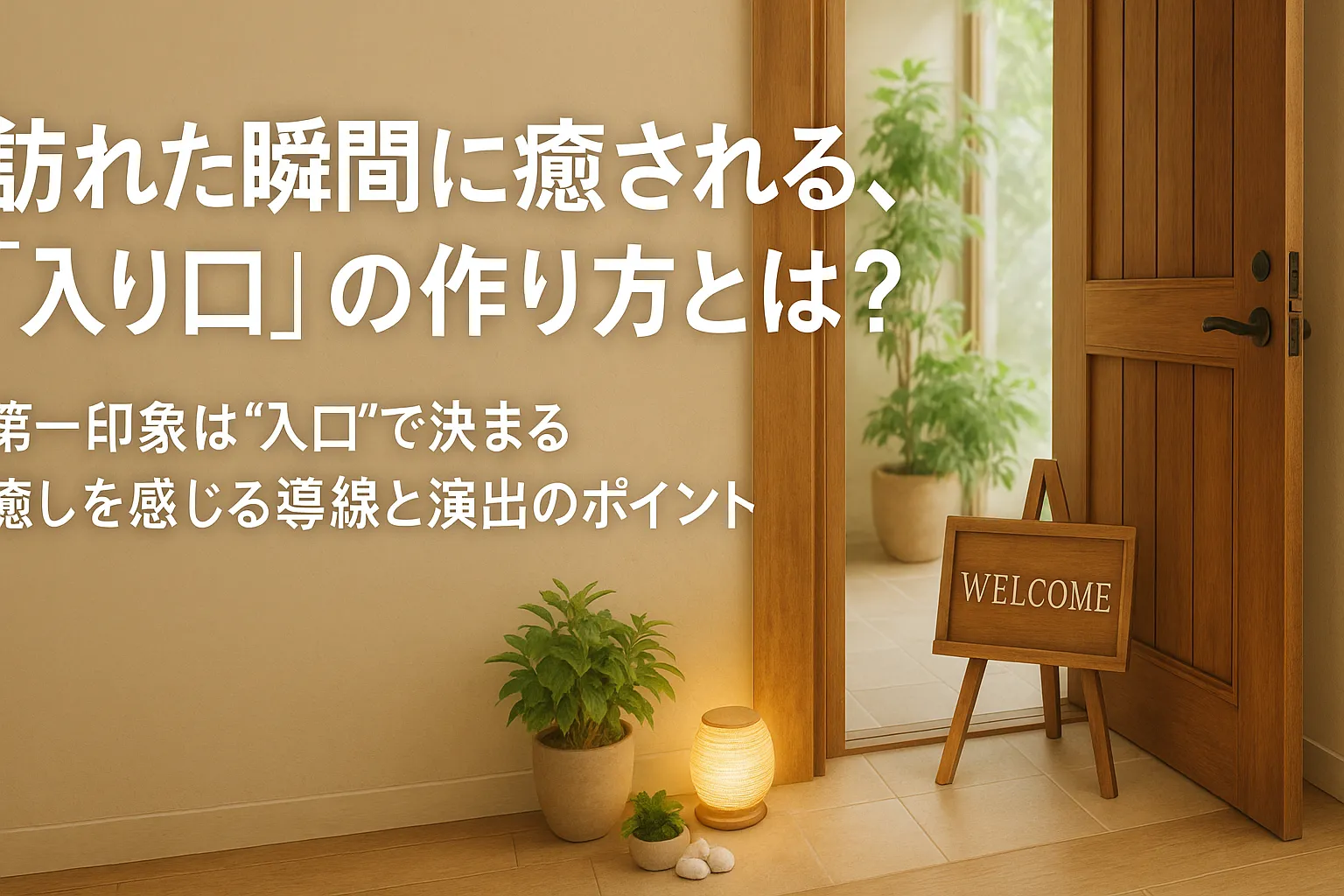 訪れた瞬間に癒される、「入り口」の作り方とは？
