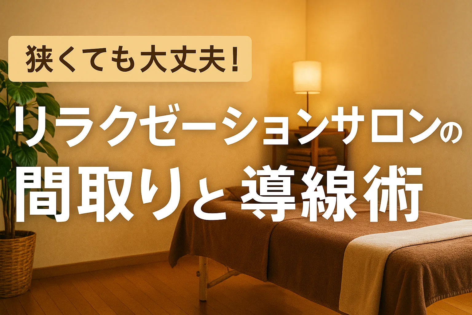 狭くても大丈夫！リラクゼーションサロンの間取りと導線術
