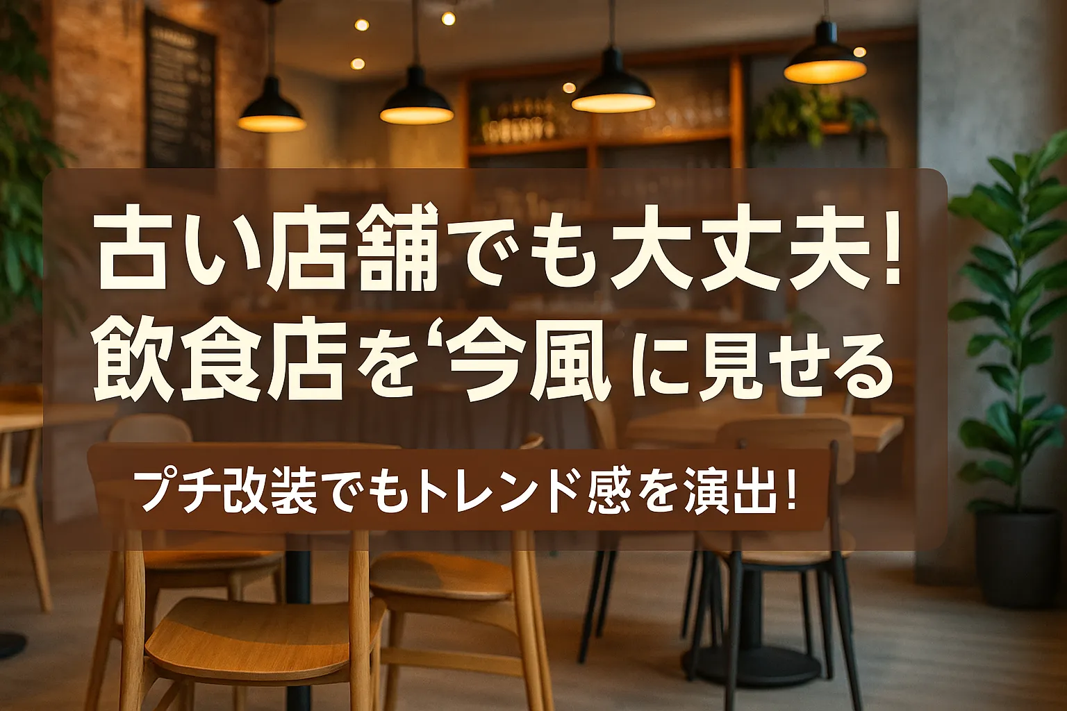 古い店舗でも大丈夫！飲食店を”今風”に見せるコツ