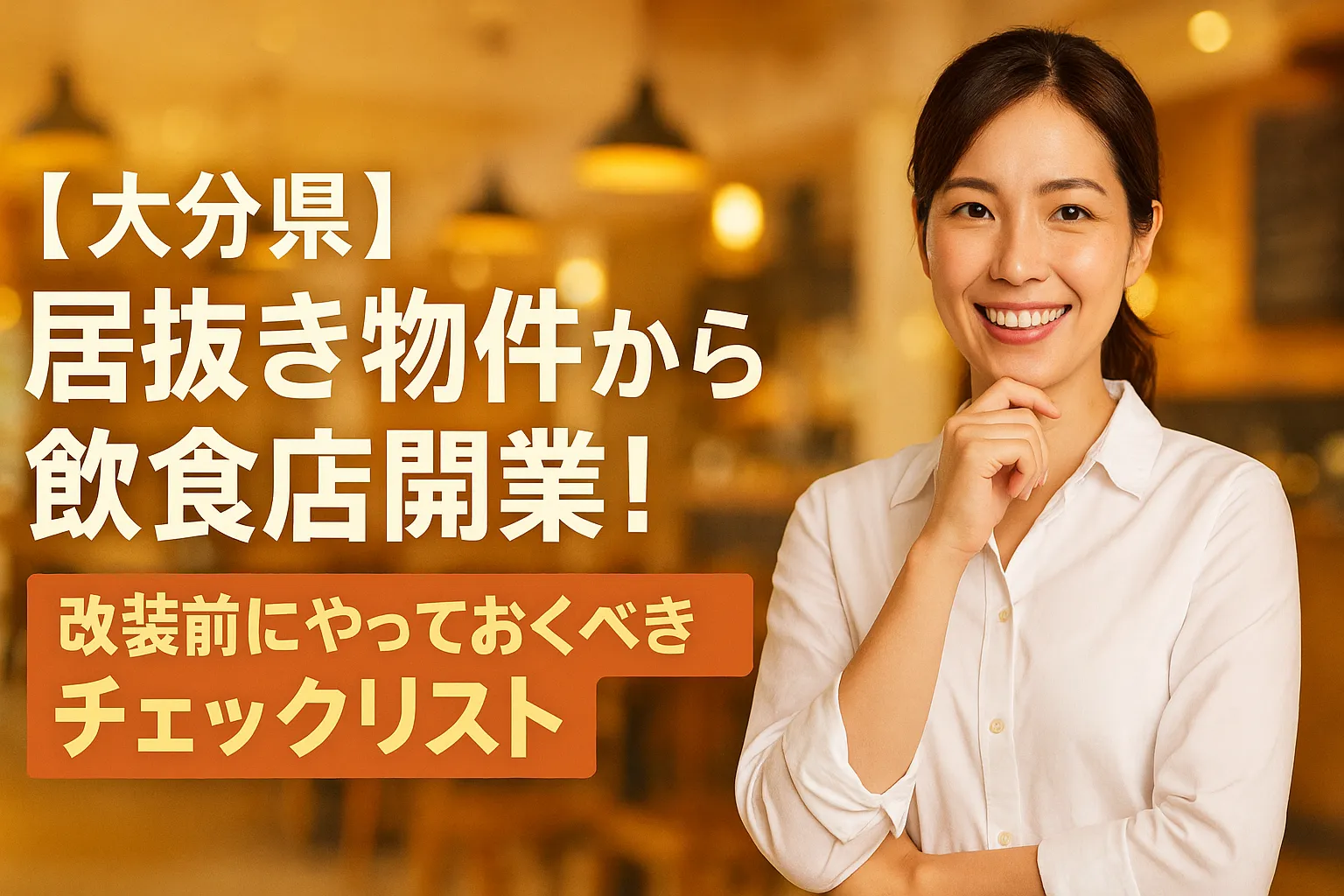 【大分県】居抜き物件から飲食店開業！改装前にやっておくべきチェックリスト